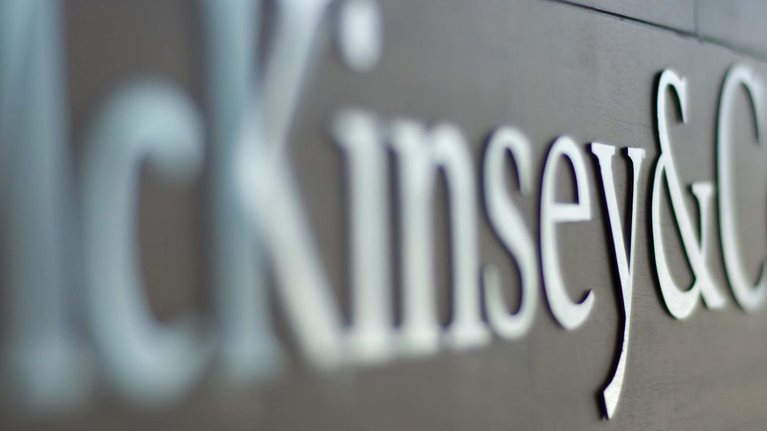 McKinsey and Company signage on a building