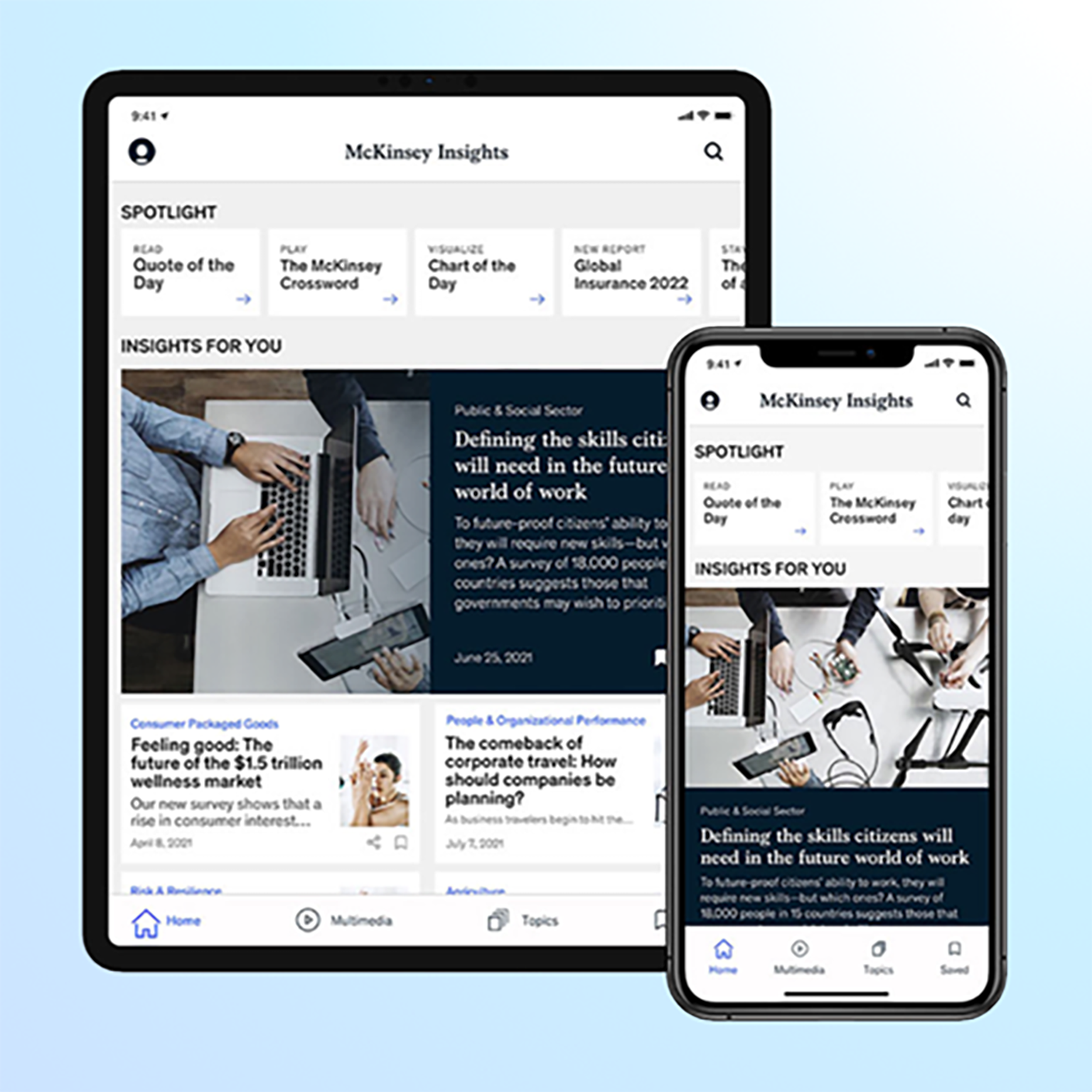 McKinsey Insights app for mobile and tablets