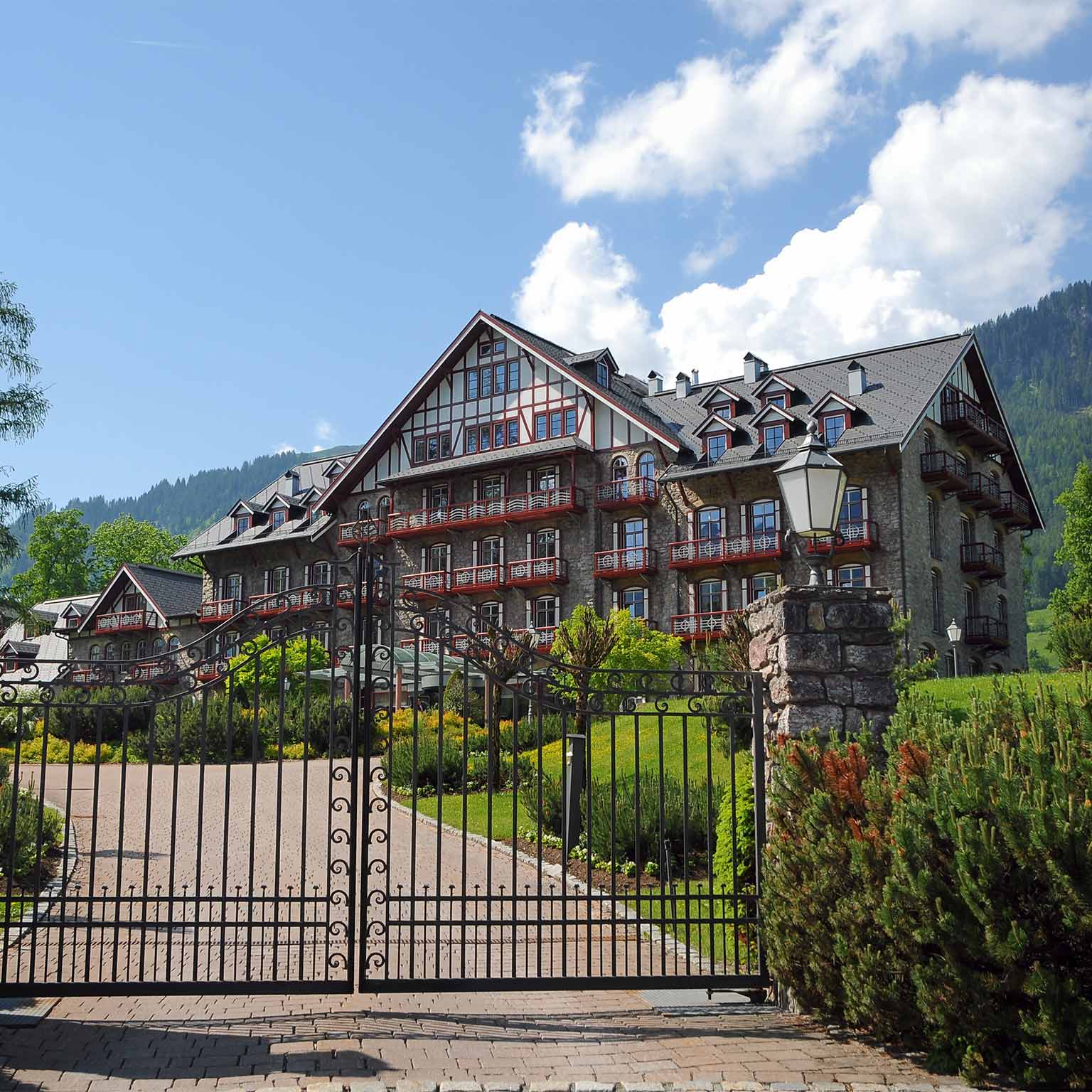 View of the Grand Hotel Kitzbuhel in Austria