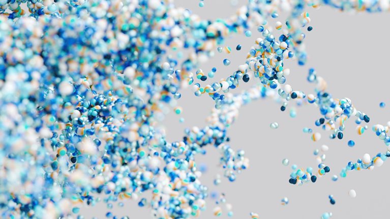 Blue particles