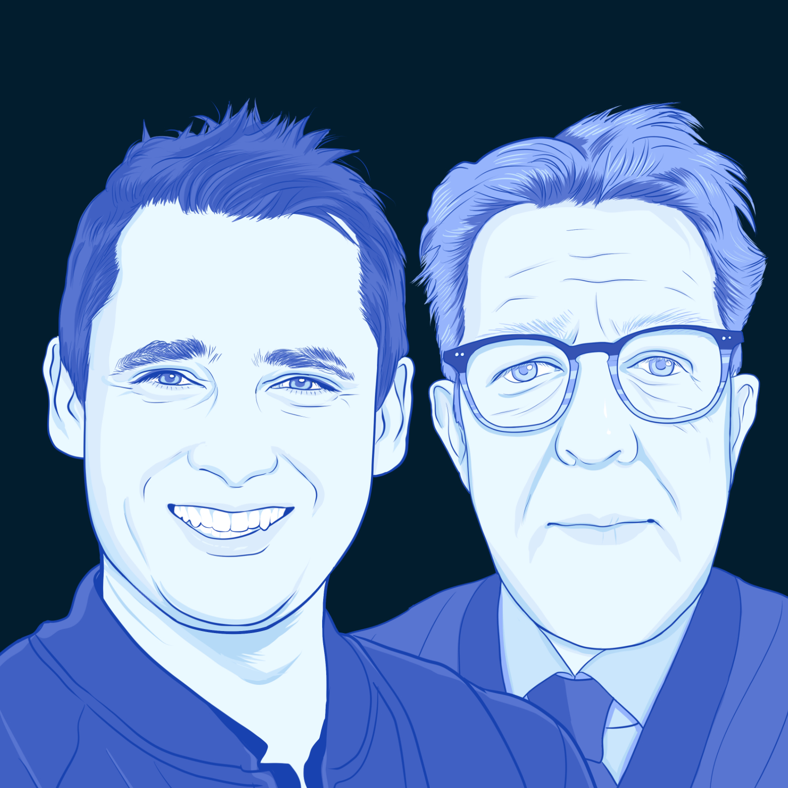 Paul van Emmerick and Dr. Markus Seibold headshot illustration