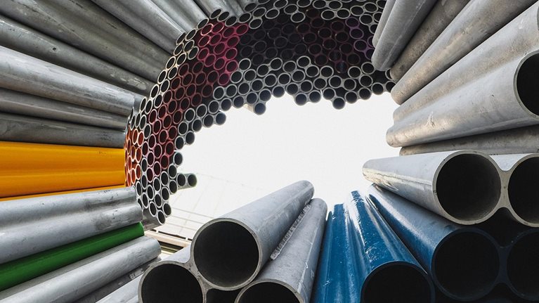 steel pipes photo