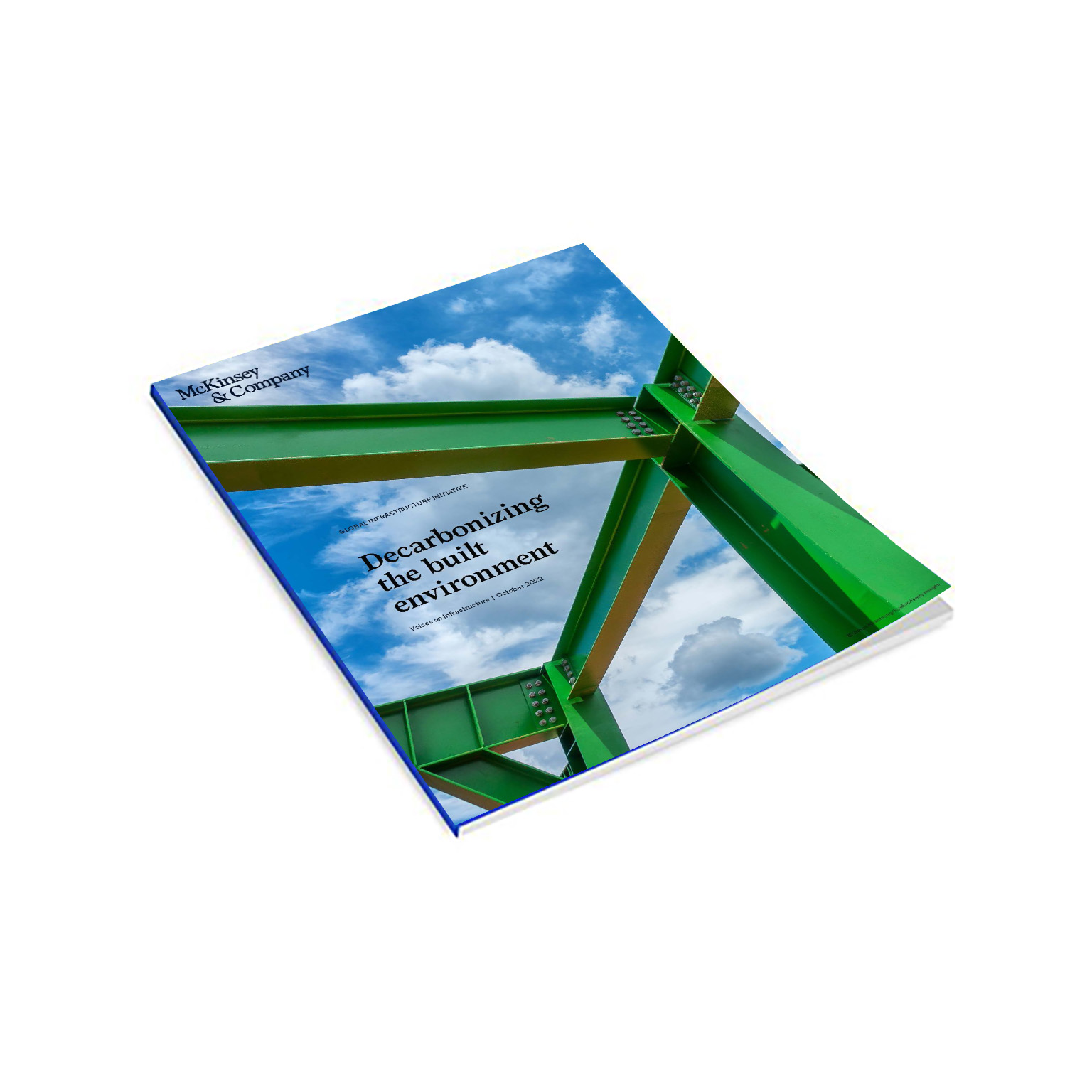 green i-beams stock photo