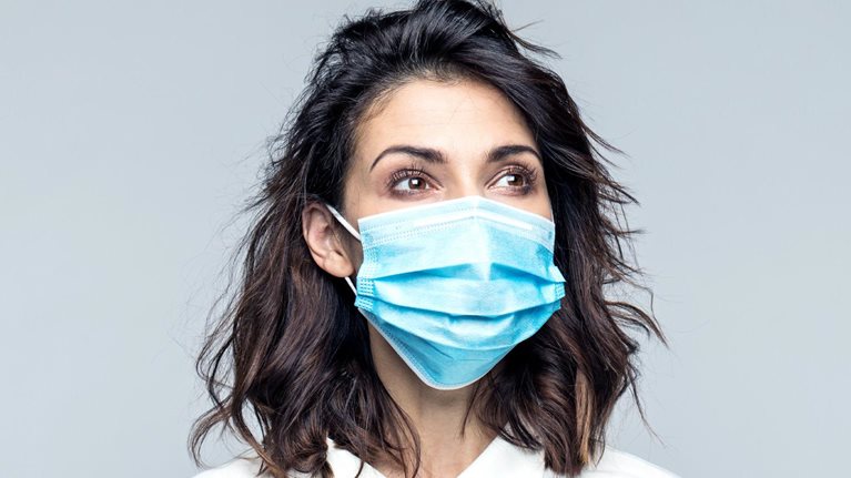 Woman in a mask