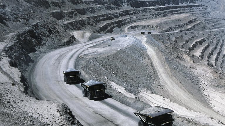 Trucks near mine