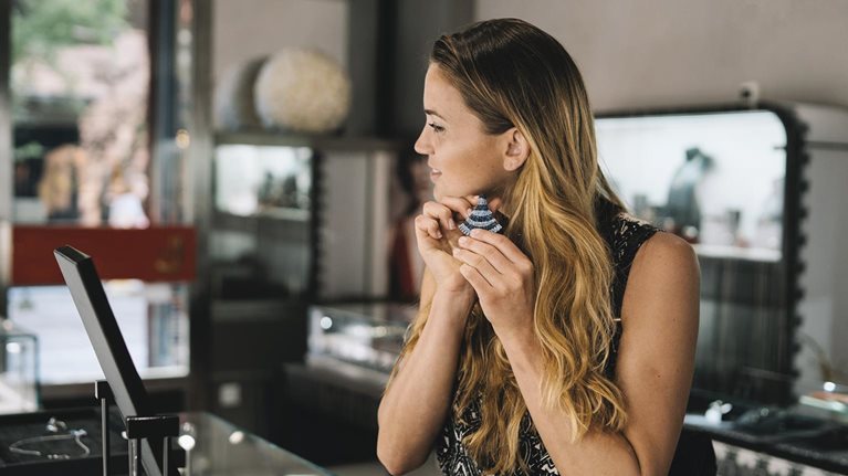 woman with jewelry